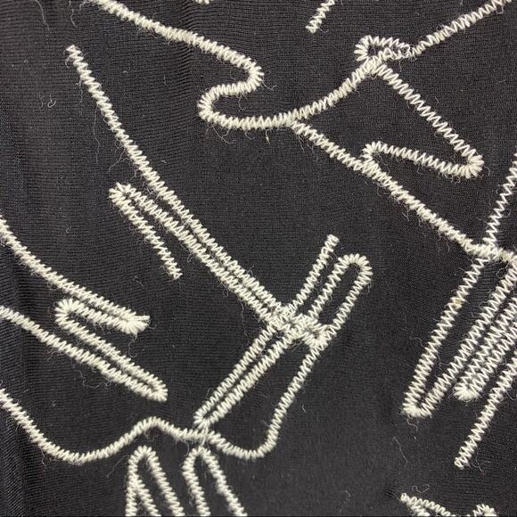 Niche Nilgun Derman Womens Scribble Stitched Tunic Dress Size XL NWT $149 - Picture 6 of 7